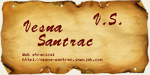 Vesna Santrač vizit kartica